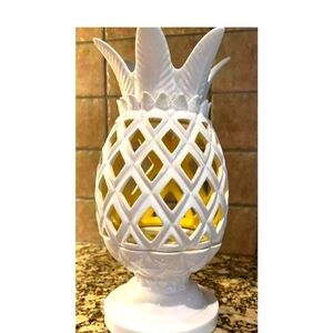 Retired Harry Slatkin 2010 Large Pineapple 3 Wick Signed by Designer
